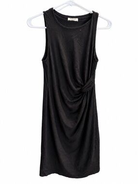 Gilli Black Sleeveless Twist-Waist Midi Dress